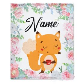 Personalized Name Flannel Milestone Blanket (Option: 16style-100X150cm)