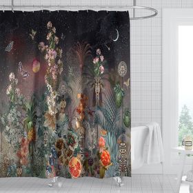 Digital Print-free Bathroom Curtain (Option: YLHTYY09-90gsm finished product 400g)