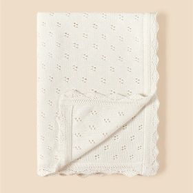 Pure Cotton Nordic Four Seasons Universal Ins Style Baby Blanket (Option: White-80x100cm)