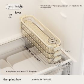 Gap Instant  Dumpling Storage Box Refrigerator Household Food Grade (Option: Transparent Three Layers)