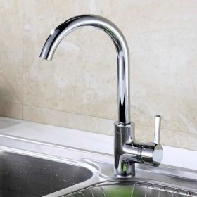 Kitchen Sink Mixer Taps Swivel Spout Single Lever Tap Mono Modern Chrome Faucet (Option: Kitchen Sink Mixer Tap)