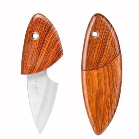 Portable Knife With Shell Wood Grain (Option: Imitation Wood Grain)