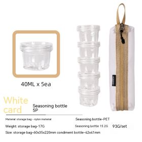 Outdoor Splicing Seasoning Bottle Set (Option: White 5 Pieces Suit)