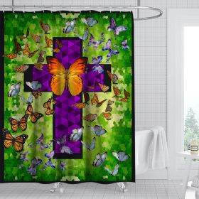 Digital Print-free Bathroom Curtain (Option: YLHTYY14-150gsm finished 590g)