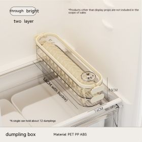 Gap Instant  Dumpling Storage Box Refrigerator Household Food Grade (Option: Transparent Two Layers)