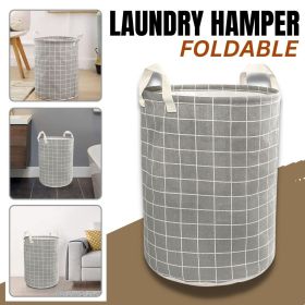 Large Foldable Storage Laundry Hamper Clothes Basket Washing Bag Bin Organizer (Option: Gray)