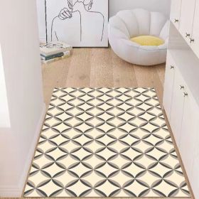 Simple Geometric Home Entrance Floor Mat Crystal Velvet Absorbent Non-slip Arched Rectangle Carpet Home Decoration Foot Mat Semi-circle Door Mat (Main Color: 04 Rectangle, size: 80*120cm)