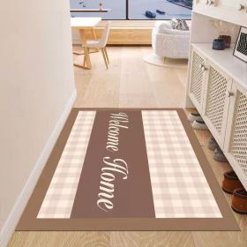 Simple Geometric Home Entrance Floor Mat Crystal Velvet Absorbent Non-slip Arched Rectangle Carpet Home Decoration Foot Mat Semi-circle Door Mat (Main Color: 08 Rectangle, size: 40*60cm)