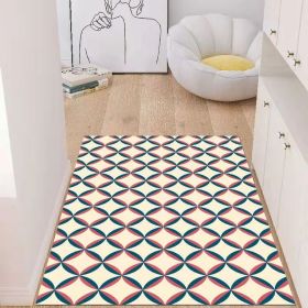 Simple Geometric Home Entrance Floor Mat Crystal Velvet Absorbent Non-slip Arched Rectangle Carpet Home Decoration Foot Mat Semi-circle Door Mat (Main Color: 06 Rectangle, size: 120*180cm)