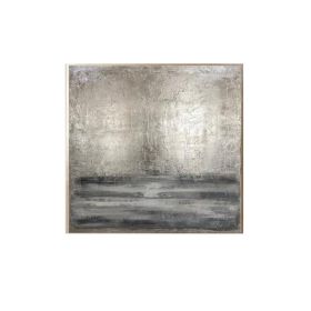 Silver Gray Painting Large hand painted Abstract Painting Texture Paintings on Canvas Office decoration wall Paintings Wall Art (size: 60x60cm)