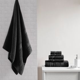 Super Soft Cotton Quick Dry Bath Towel 6 Piece Set (Color: as Pic)