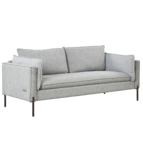 76.2" Modern Style 3 Seat Sofa Linen Fabric Upholstered Couch Furniture 3-Seats Couch for Different Spaces,Living Room,Apartment (Color: as Pic)