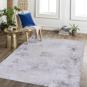 3x5 Area Rug, Washable Rug, Low-Pile, Non-Slip, Non-Shedding, Foldable, Kid & Pet Friendly - Area Rugs for living room, bedroom, kitchen (Color: as Pic)