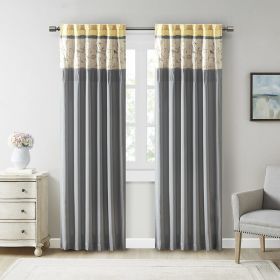 Embroidered Curtain Panel (Color: as Pic)