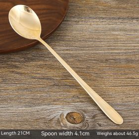 Pure Copper Spoon Supplement Copper Tableware Eating Spoon (Option: Spoon)