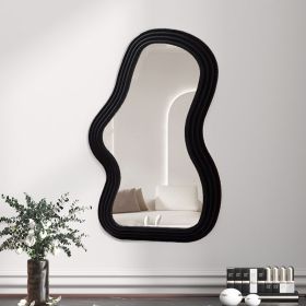 Cloud Shaped Mirror Makeup Mirror Student Dormitory (Option: Black Curve)