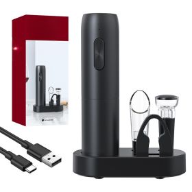 USB Rechargeable Business Gift Anniversary Celebration Storage Base Red Wine Electric Bottle Opener (Option: Bottle Opener-USB)