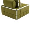 COOLMORE Upholstered Deep Seat Armless Accent Single Lazy Sofa Lounge Arm Chair,Comfy Oversized Leisure Barrel Chairs for Living Room/Office/Meetingro