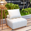 Outdoor Modular Sofa, with Aluminum Structure, Support Cushion and Back Cushion Cover-Removable, Fade-resistant, Waterproof Sofa Cover Included