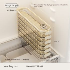 Gap Instant  Dumpling Storage Box Refrigerator Household Food Grade (Option: Transparent Six Layers)