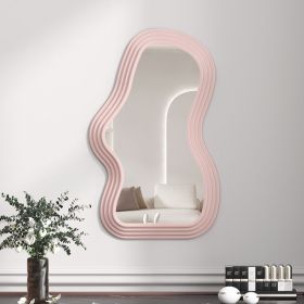 Cloud Shaped Mirror Makeup Mirror Student Dormitory (Option: Pink Curve)