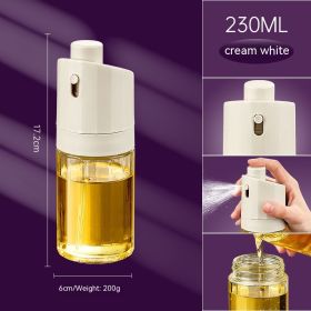 Press Oil Dispenser Kitchen Barbecue Fuel Injector (Option: Cream White Color Box Package)