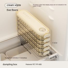 Gap Instant  Dumpling Storage Box Refrigerator Household Food Grade (Option: Cream White Five Layers)