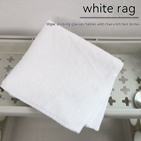 Kitchen Clean Water Absorption Lint-free Microfiber Rag (Option: White-25x25cm 5 Pieces)