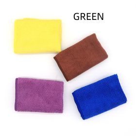 Kitchen Clean Water Absorption Lint-free Microfiber Rag (Option: Green-30x 30cm 5 Pieces)